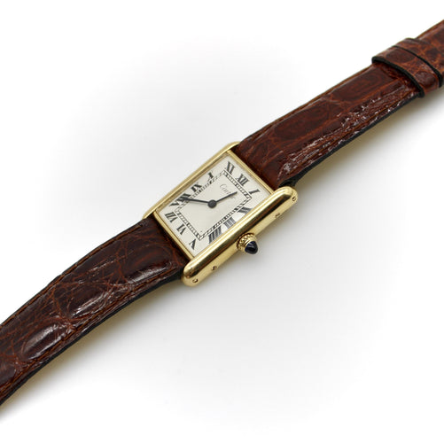 Montre Cartier - Montre Tank Louis 78086 en or 18k, vers les années 1980 58 Facettes 11236