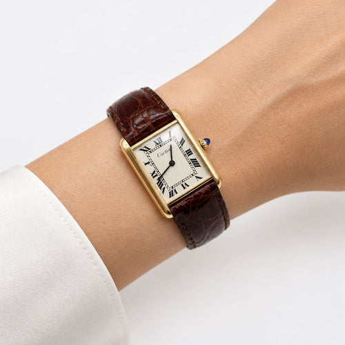 Montre Cartier - Montre Tank Louis 78086 en or 18k, vers les années 1980 58 Facettes 11236