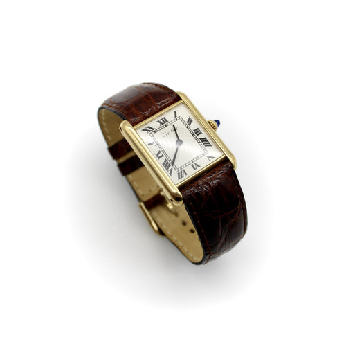 Montre Cartier - Montre Tank Louis 78086 en or 18k, vers les années 1980 58 Facettes 11236