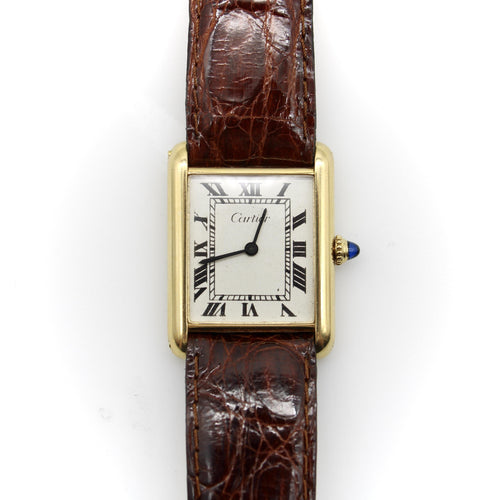 Montre Cartier - Montre Tank Louis 78086 en or 18k, vers les années 1980 58 Facettes 11236