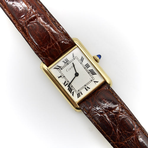Montre Cartier - Montre Tank Louis 78086 en or 18k, vers les années 1980 58 Facettes 11236