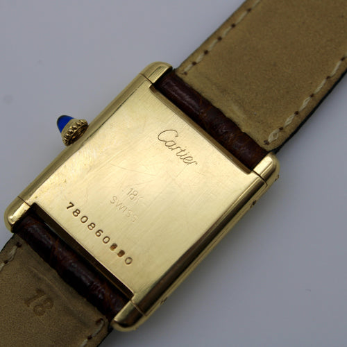 Montre Cartier - Montre Tank Louis 78086 en or 18k, vers les années 1980 58 Facettes 11236