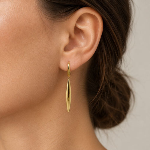 Boucles d'oreilles Tiffany & Co. - Boucles d’oreilles pendantes Feather Drop en or 18k 58 Facettes 11237
