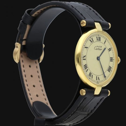Montre Cartier - Montre Must de Cartier en vermeil 58 Facettes MT48006