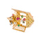 Broche Broche en or rose et jaune 18k, rubis, diamants, saphirs et émeraudes 58 Facettes 4972202RV