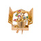 Broche Broche en or rose et jaune 18k, rubis, diamants, saphirs et émeraudes 58 Facettes 4972202RV