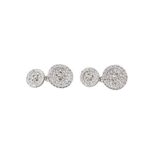 Boutons de manchette Boutons de manchette en or blanc 18 carats et diamants 58 Facettes 5600481CN