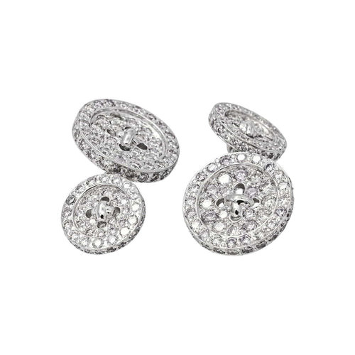 Boutons de manchette Boutons de manchette en or blanc 18 carats et diamants 58 Facettes 5600481CN