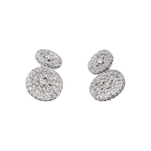 Boutons de manchette Boutons de manchette en or blanc 18 carats et diamants 58 Facettes 5600481CN
