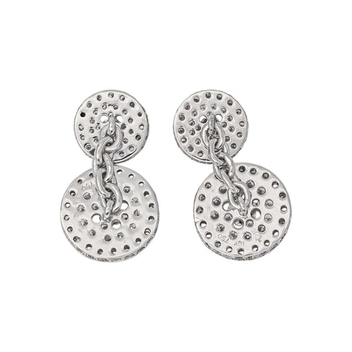 Boutons de manchette Boutons de manchette en or blanc 18 carats et diamants 58 Facettes 5600481CN