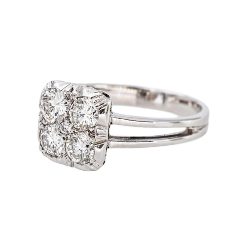 Bague 52 Bague en or blanc 750 (18 carats) pavée de diamants 58 Facettes 5709160CN