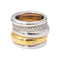 Bague 52 Pomellato - Bague Tubolare en or blanc et jaune 18k, diamants 58 Facettes 5716817CN