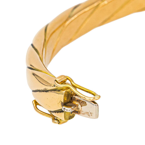 Bracelet Bracelet jonc ouvrant en or jaune 18 carats 58 Facettes 5729658CN