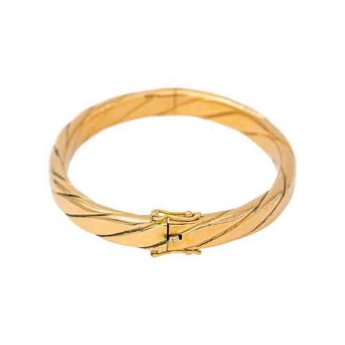 Bracelet Bracelet jonc ouvrant en or jaune 18 carats 58 Facettes 5729658CN