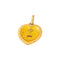 Pendentif Augis - Pendentif cœur en or jaune 750, rubis synthétiques et diamant 58 Facettes 5730663CN