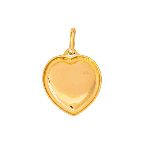 Pendentif Augis - Pendentif cœur en or jaune 750, rubis synthétiques et diamant 58 Facettes 5730663CN