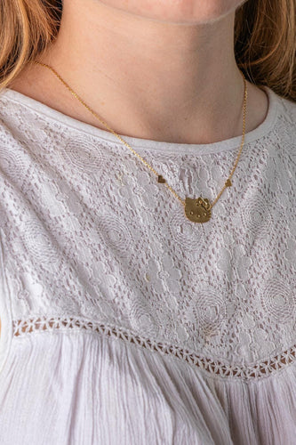 Collier Victoria Casal - Collier Hello Kitty en or jaune 750 58 Facettes 5786102CN