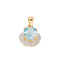 Pendentif Pendentif en or jaune et blanc 18k avec topaze bleue 58 Facettes 5803051RV