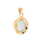 Pendentif Pendentif en or jaune et blanc 18k avec topaze bleue 58 Facettes 5803051RV