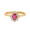 Bague 56 Pompadour - Bague en or jaune 750, rubis et diamants 58 Facettes 5866825CN