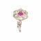 Pendentif Pendentif en or blanc et jaune, rubis synthétique et diamants 58 Facettes 5894697CN