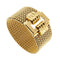 Bracelet Bracelet manchette vintage en or jaune 18 ct, maille milanaise 58 Facettes 37623