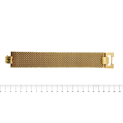 Bracelet Bracelet manchette vintage en or jaune 18 ct, maille milanaise 58 Facettes 37623