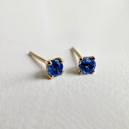 Boucles d'oreilles Boucle d’oreille unique Tulipe en or 18k avec saphir bleu 58 Facettes GER1335BL_20261008