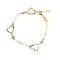 Bracelet Bracelet à maille forçat en or jaune et or blanc 18 ct, cœurs 58 Facettes 29396