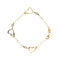 Bracelet Bracelet à maille forçat en or jaune et or blanc 18 ct, cœurs 58 Facettes 29396