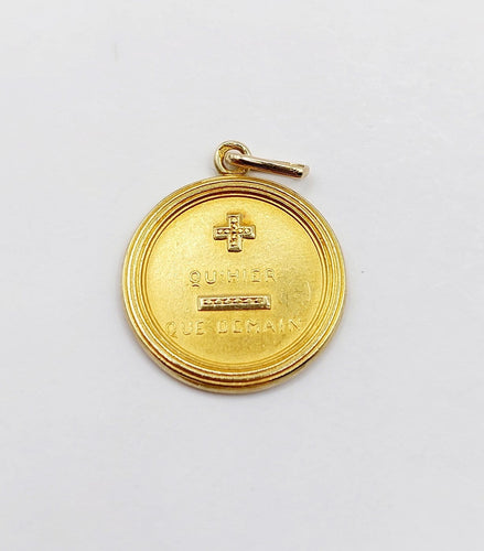 Pendentif Augis - Pendentif médaille d’amour en or 18k, 17 mm 58 Facettes A07769