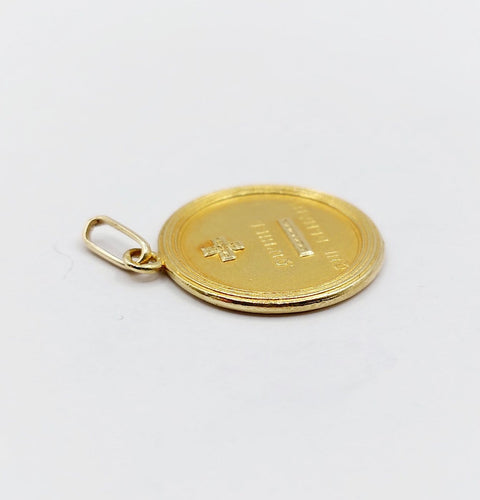 Pendentif Augis - Pendentif médaille d’amour en or 18k, 17 mm 58 Facettes A07769