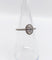Bague 49.5 Bague solitaire vintage en or blanc 18k, diamant ovale 0,42 ct, certificat GIA 58 Facettes A07773