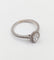 Bague 49.5 Bague solitaire vintage en or blanc 18k, diamant ovale 0,42 ct, certificat GIA 58 Facettes A07773