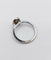 Bague 49.5 Bague solitaire vintage en or blanc 18k, diamant ovale 0,42 ct, certificat GIA 58 Facettes A07773