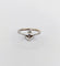 Bague 49.5 Bague solitaire vintage en or blanc 18k, diamant ovale 0,42 ct, certificat GIA 58 Facettes A07773