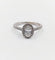Bague 49.5 Bague solitaire vintage en or blanc 18k, diamant ovale 0,42 ct, certificat GIA 58 Facettes A07773