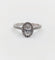 Bague 49.5 Bague solitaire vintage en or blanc 18k, diamant ovale 0,42 ct, certificat GIA 58 Facettes A07773