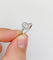 Bague 49.5 Bague solitaire vintage en or blanc 18k, diamant ovale 0,42 ct, certificat GIA 58 Facettes A07773