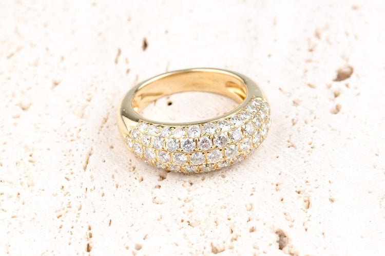 Bague 52 Bague cocktail en or jaune 18 carats, 59 diamants, 2,97 ct 58 Facettes BGJCDVY177-107