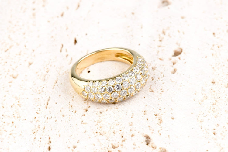 Bague 52 Bague cocktail en or jaune 18 carats, 59 diamants, 2,97 ct 58 Facettes BGJCDVY177-107