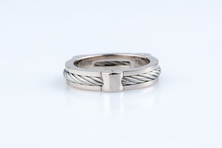 Bague 55 FRED - Bague Force 10 en or blanc 18 carats, 7,30 g 58 Facettes BGFREDCC1560-107