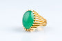 Bague 53 Bague vintage vers 1960 en or 18 carats avec béryl cabochon de 11,50 ct 58 Facettes BG-JADCC1532-107