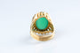 Bague 53 Bague vintage vers 1960 en or 18 carats avec béryl cabochon de 11,50 ct 58 Facettes BG-JADCC1532-107