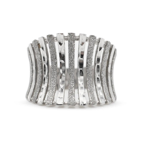 Bague Bague jonc en or blanc 750 (18 ct) 58 Facettes 48T21_M