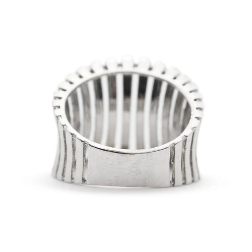 Bague Bague jonc en or blanc 750 (18 ct) 58 Facettes 48T21_M