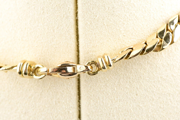 Collier Collier en or jaune 18 carats, maille anglaise et 32 diamants 58 Facettes CLDANGCC1562-107