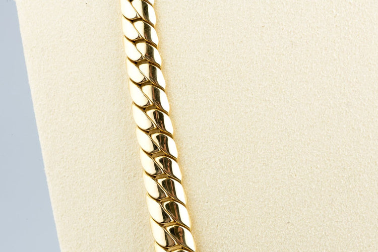 Collier Collier en or jaune 18 carats, maille anglaise et 32 diamants 58 Facettes CLDANGCC1562-107
