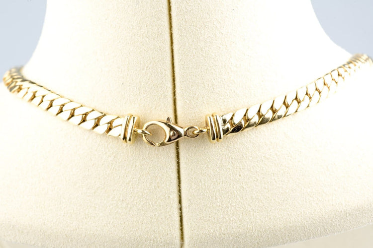 Collier Collier en or jaune 18 carats, maille anglaise et 32 diamants 58 Facettes CLDANGCC1562-107