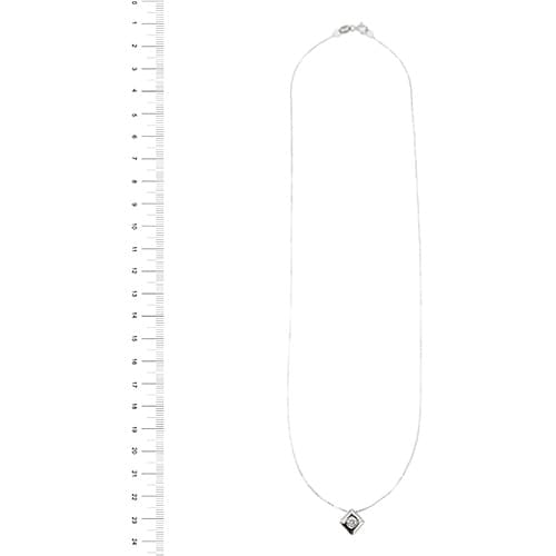 Collier Collier point de lumière en or blanc 18 ct avec diamant 0,10 ct 58 Facettes 26260